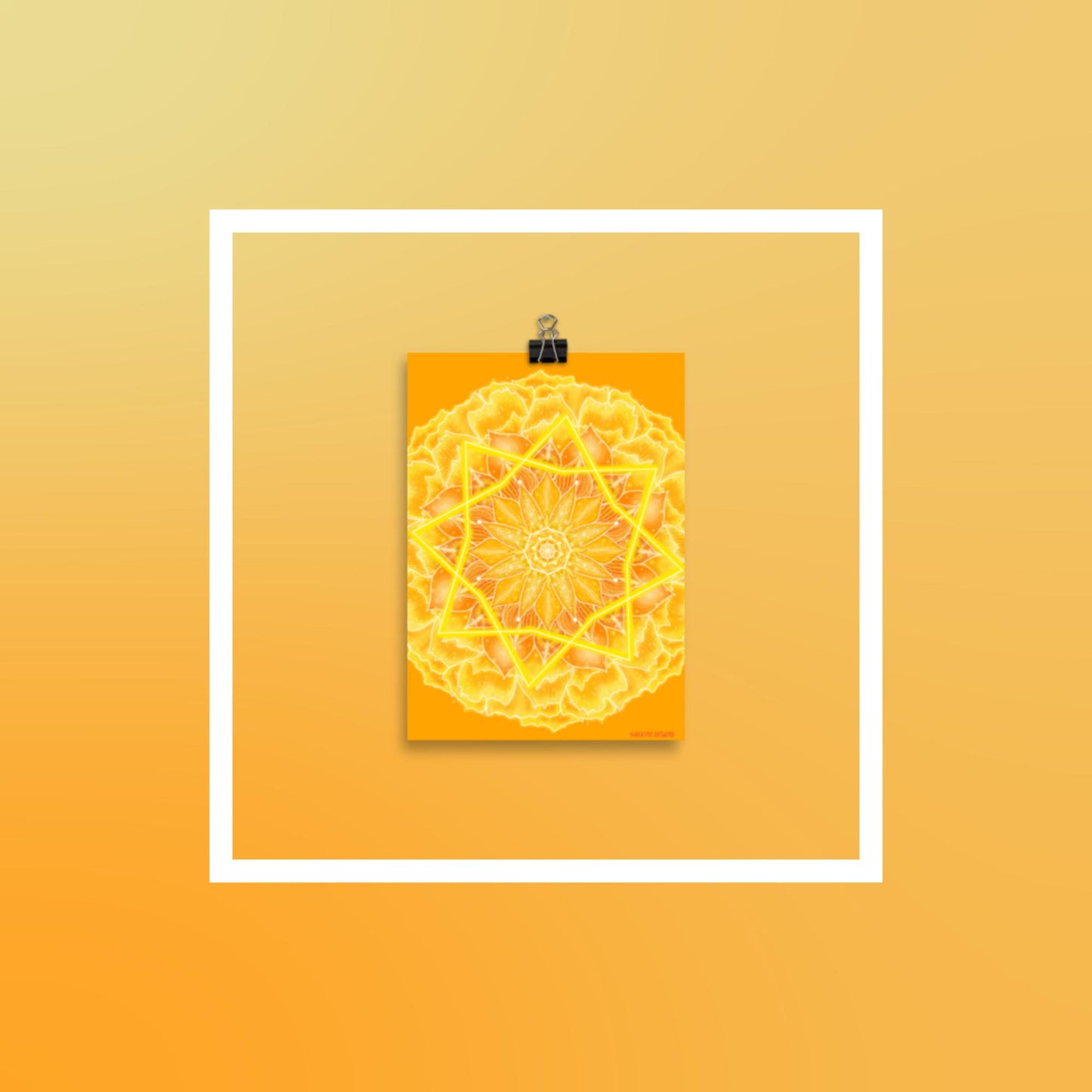 Sacral Chakra Mandala Print