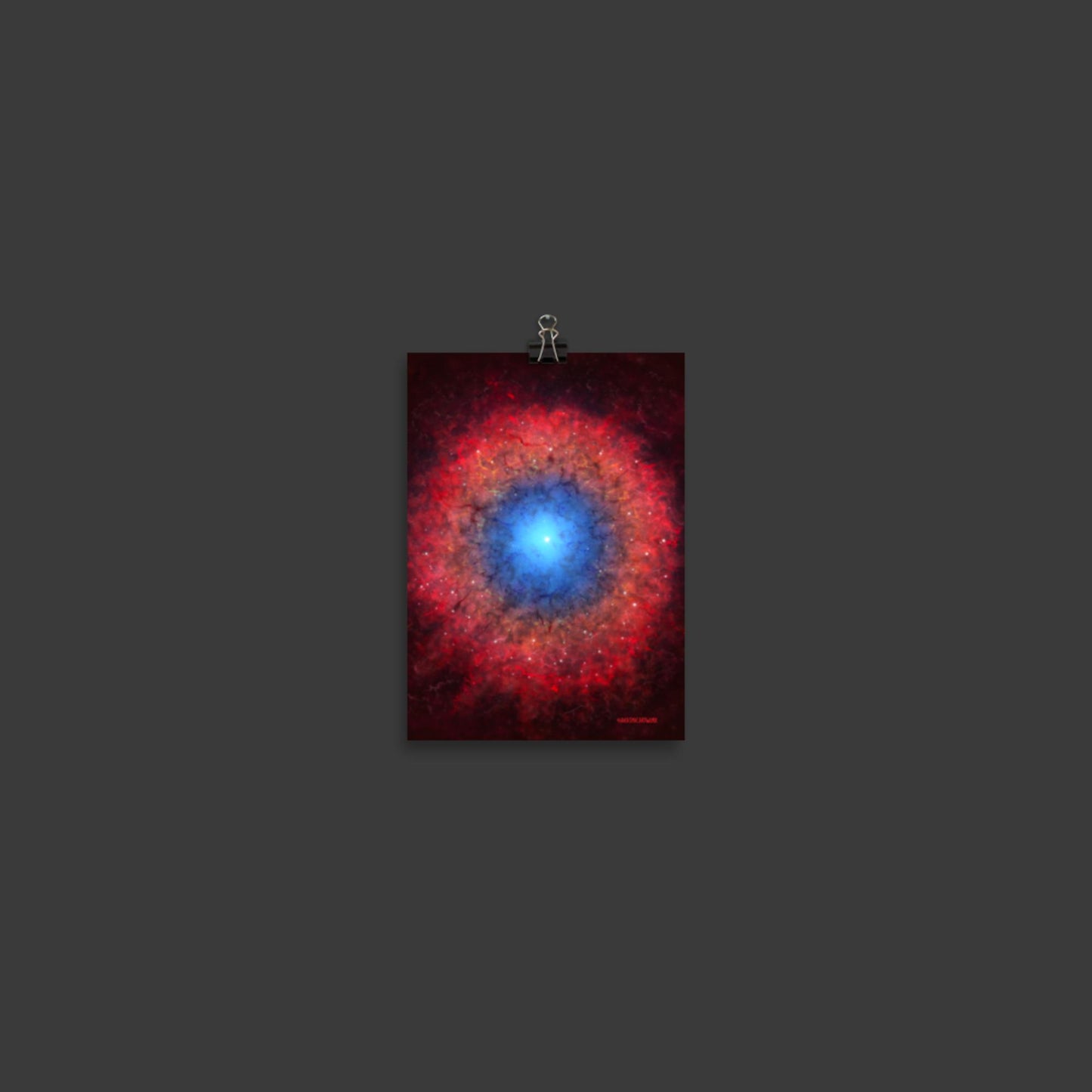 Red and Blue Nebula Print