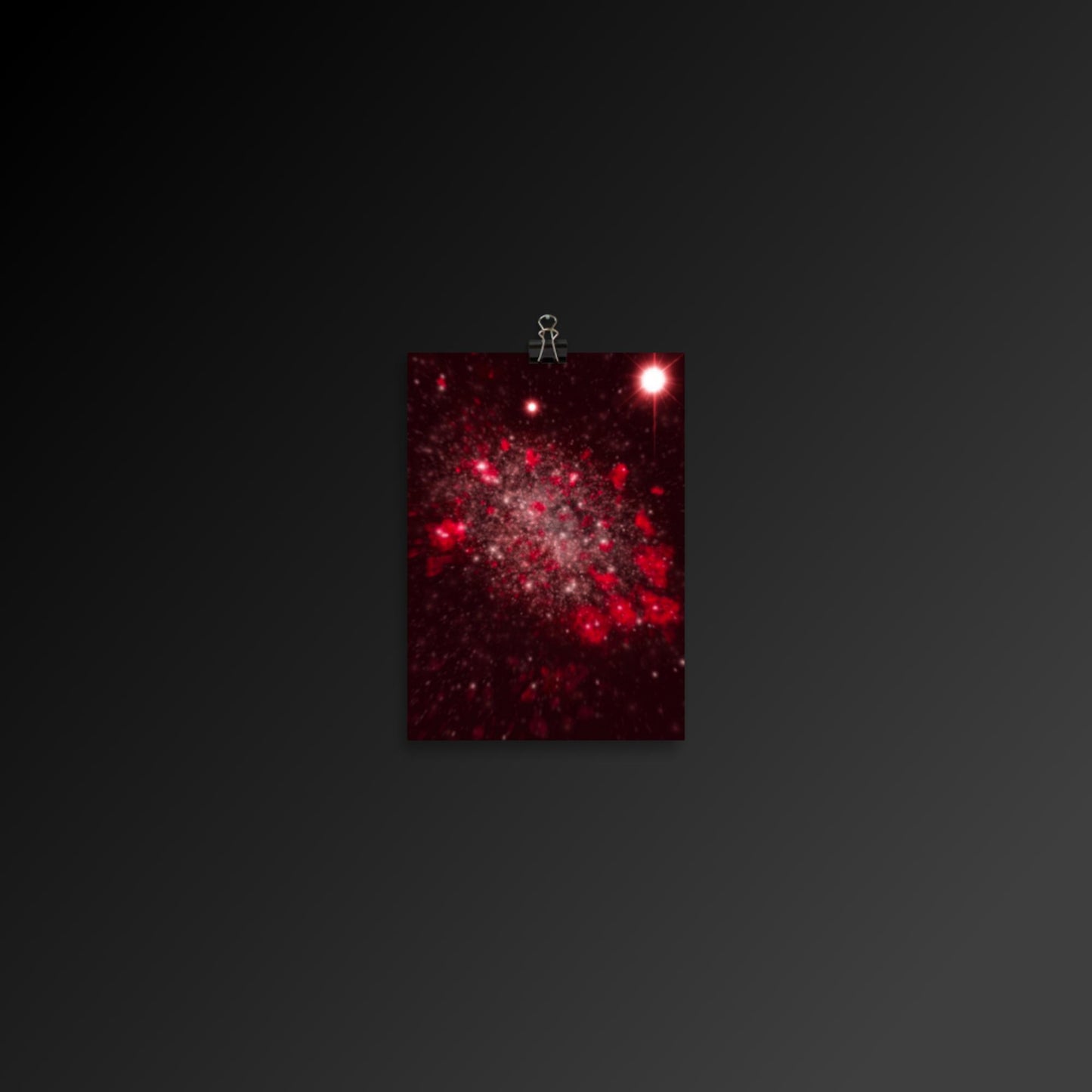 Red Nebula Explosion Print