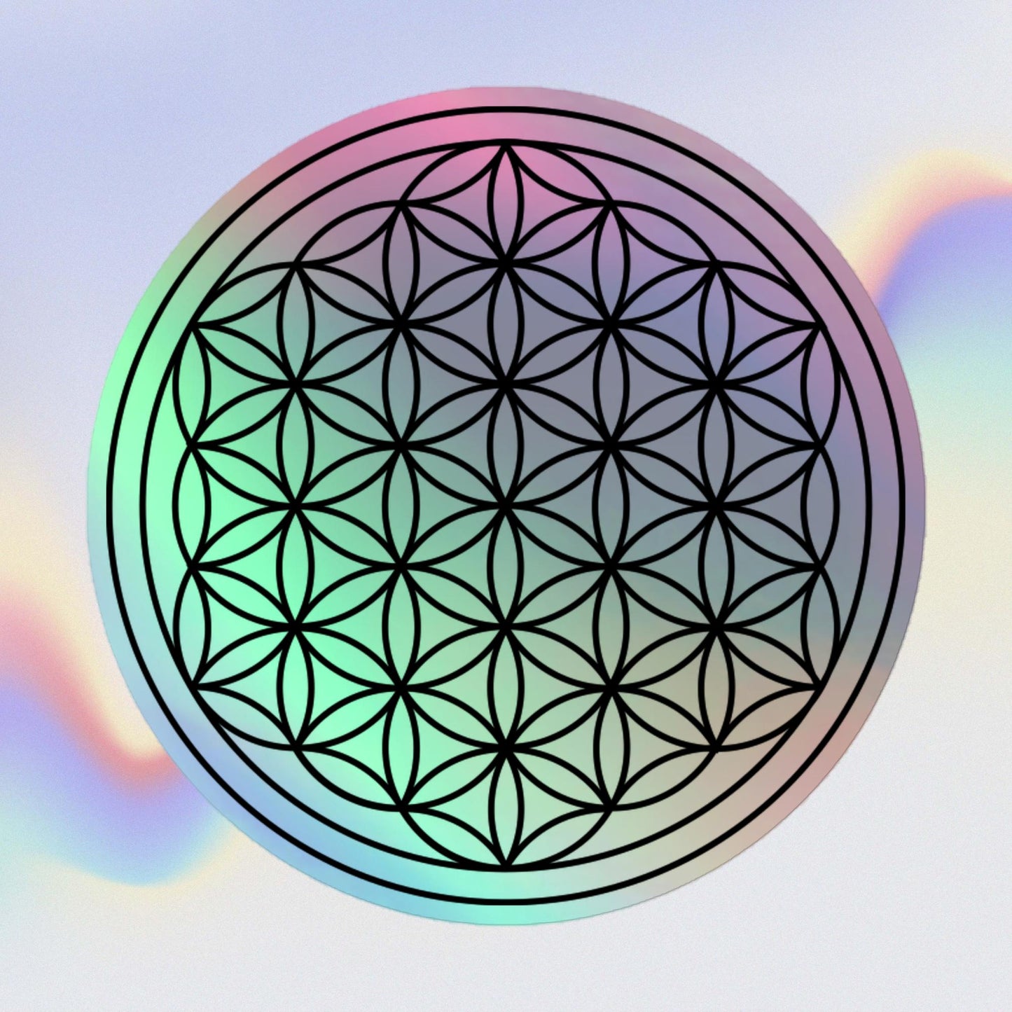 Flower of Life Holographic stickers