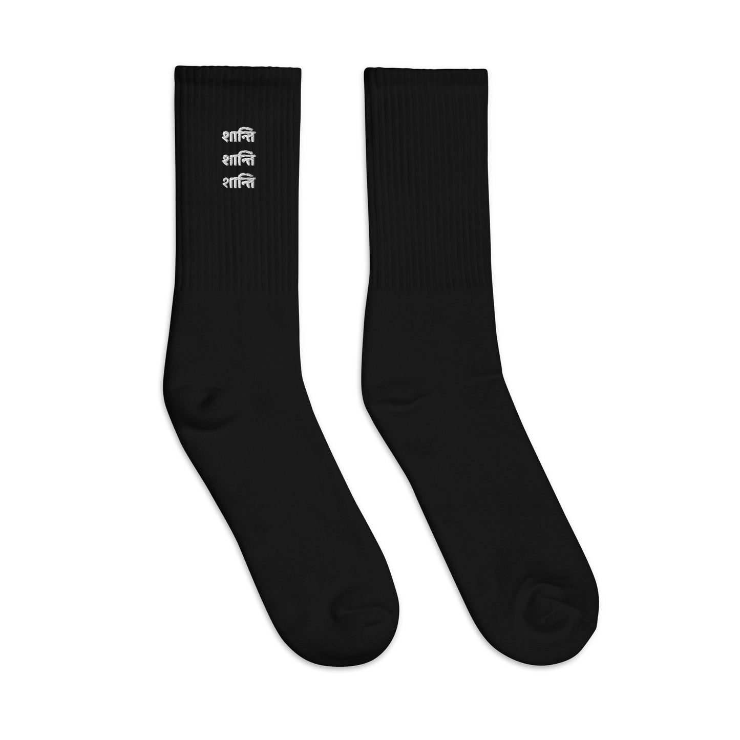 shanti black embroidered socks