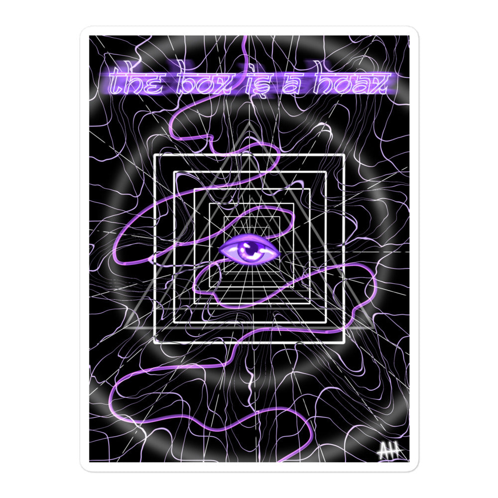 The box is a hoax stickers