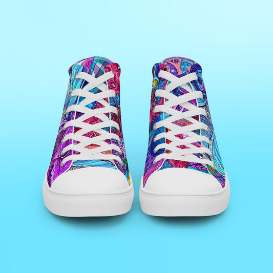 DreamLand all over print high top canvas shoes